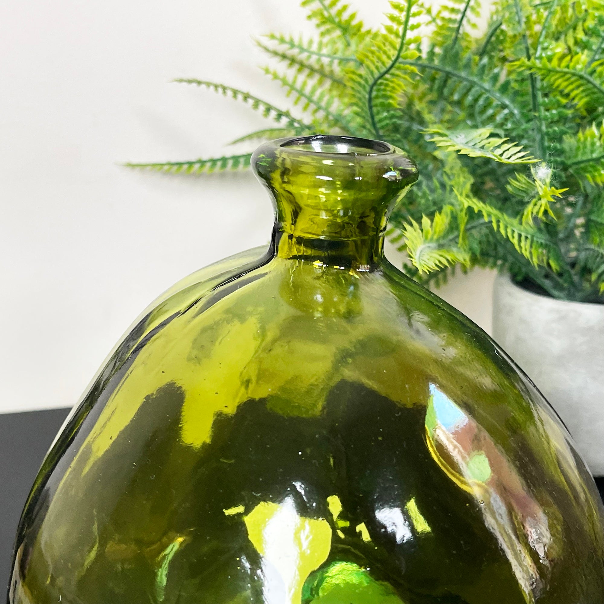 Recycled Glass Green Bubble Vase