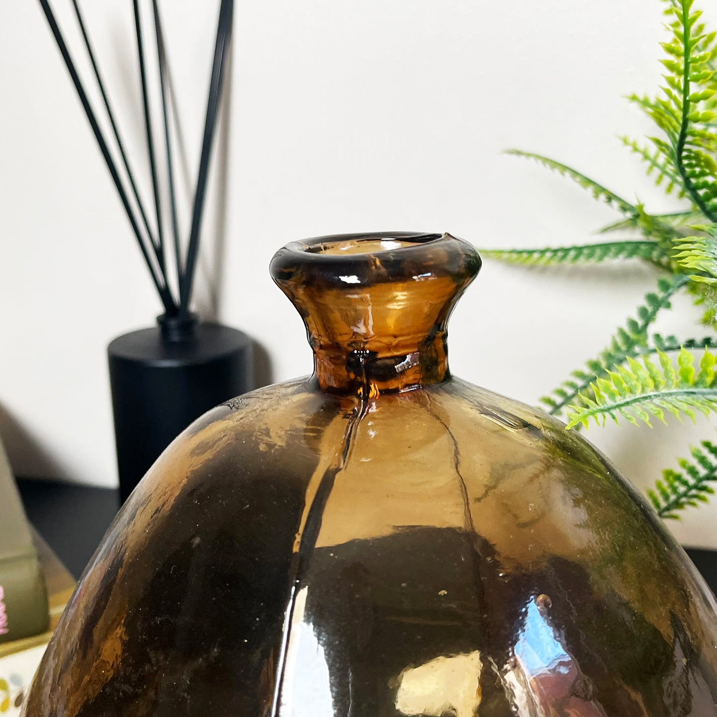 Recycled Glass Brown Bubble Vase