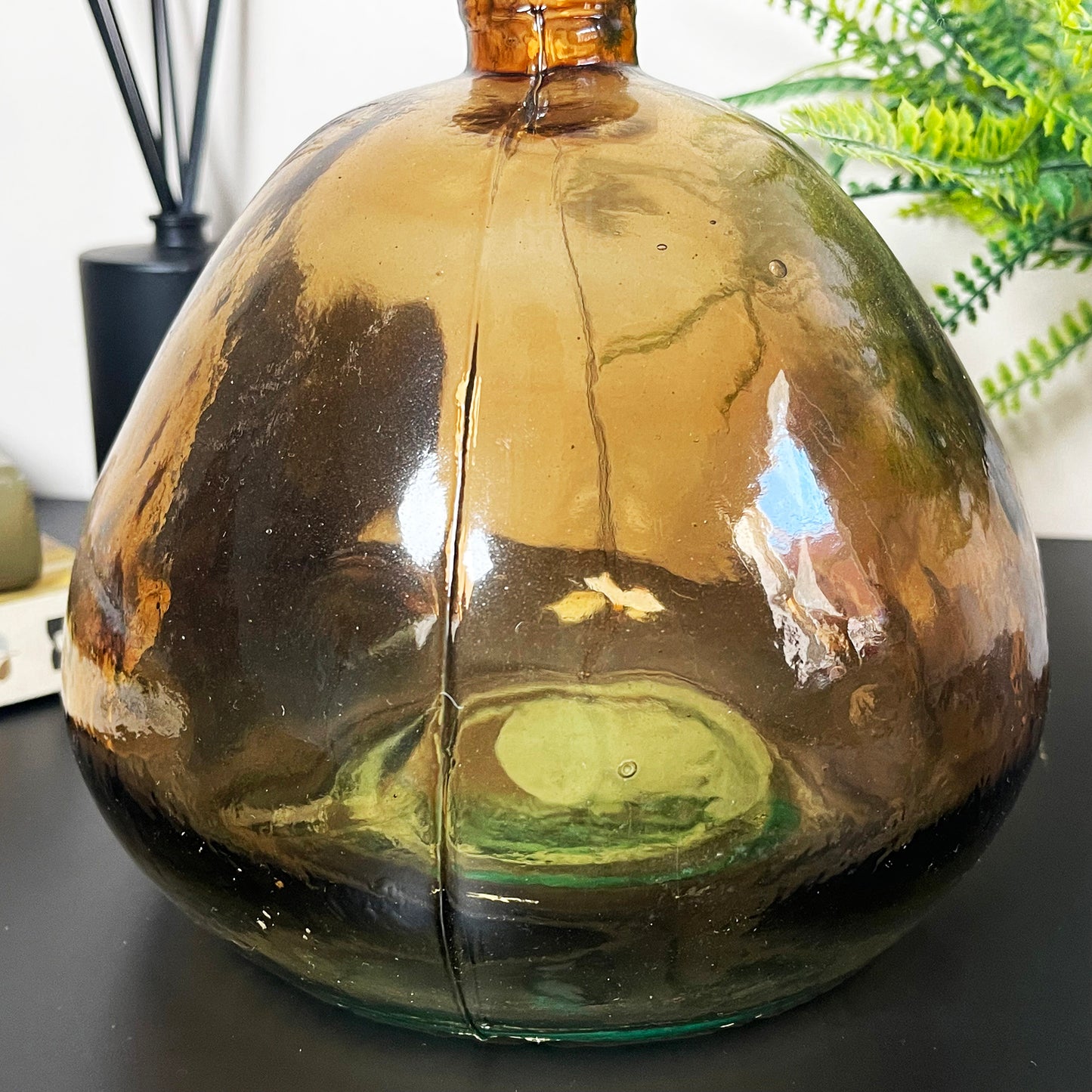 Recycled Glass Brown Bubble Vase