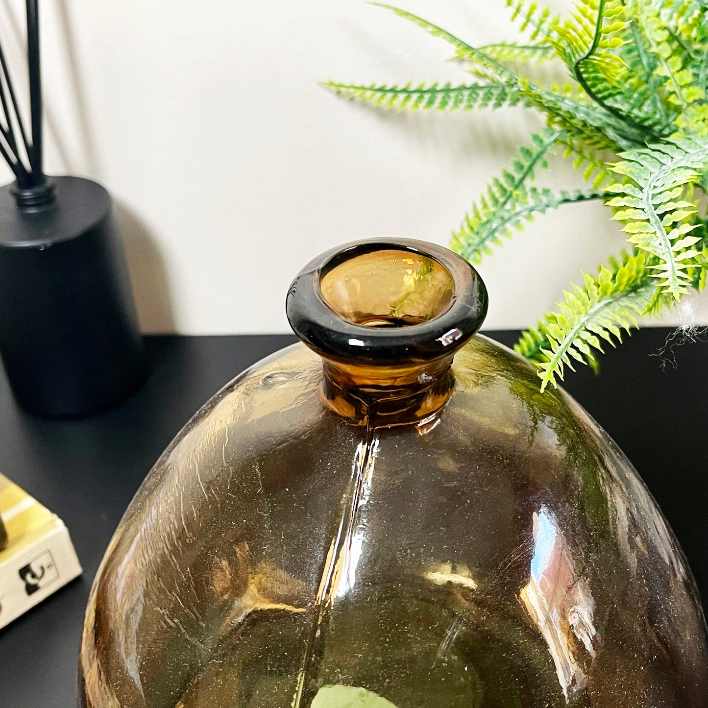 Recycled Glass Brown Bubble Vase