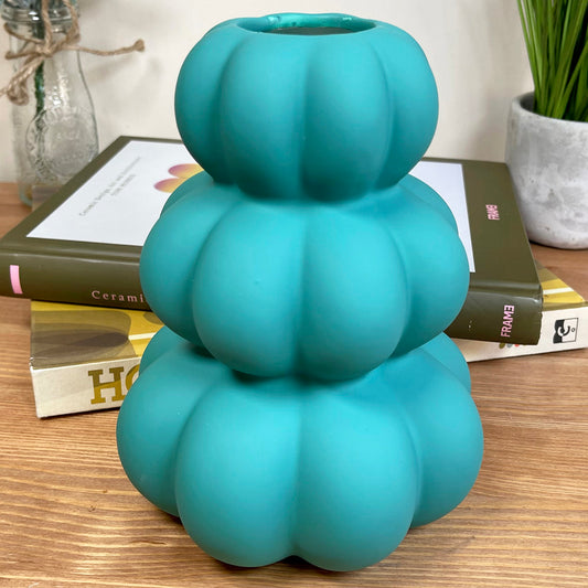 Ceramic Turquoise Bubble Abstract Vase