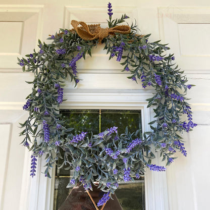 Artificial Lavender Wreath