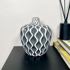 Grey Wave Pattern Serenity Vase