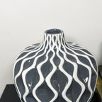 Grey Wave Pattern Serenity Vase
