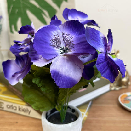 Artificial Purple Pansy In Pot