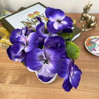 Artificial Purple Pansy In Pot