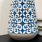 Blue Embossed Oval Serenity Vase