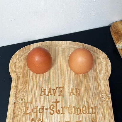 Toast Shaped Egg Cup Breakfast Board