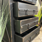 Black 5 Drawer Industrial Cabinet On Wheels
