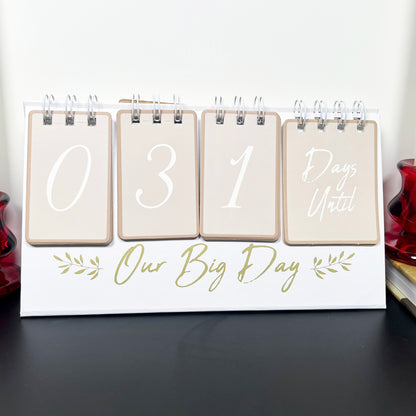 Unser Countdown-Flip-Kalender für den großen Hochzeitstag