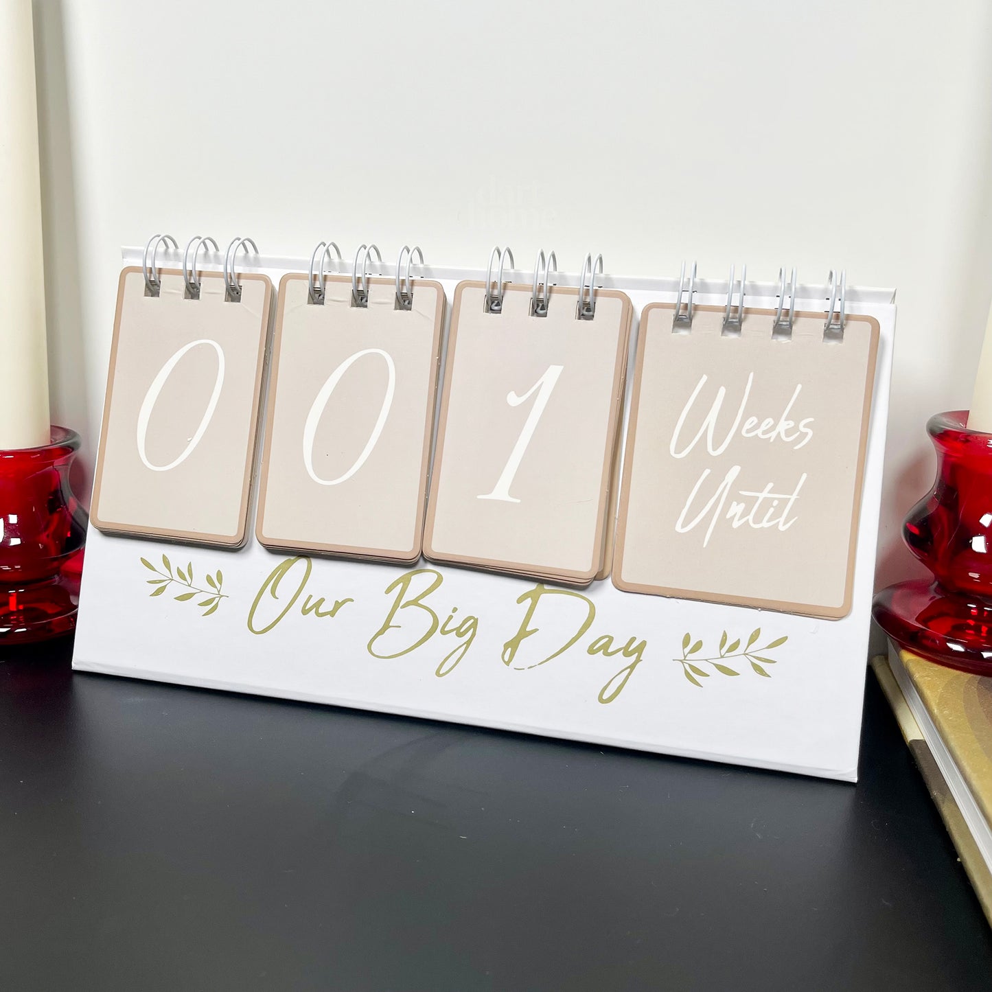 Unser Countdown-Flip-Kalender für den großen Hochzeitstag