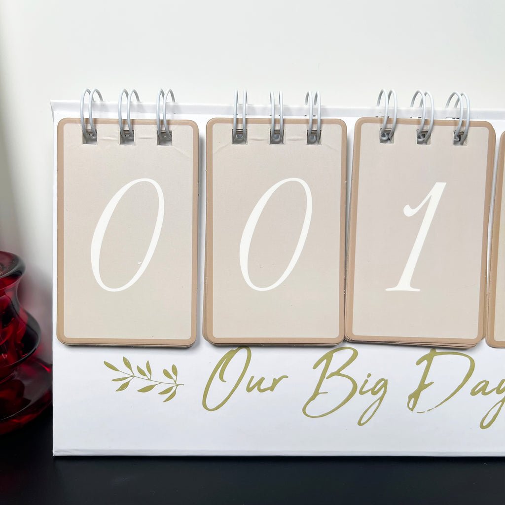 Our Big Day Wedding Countdown Flip Calendar