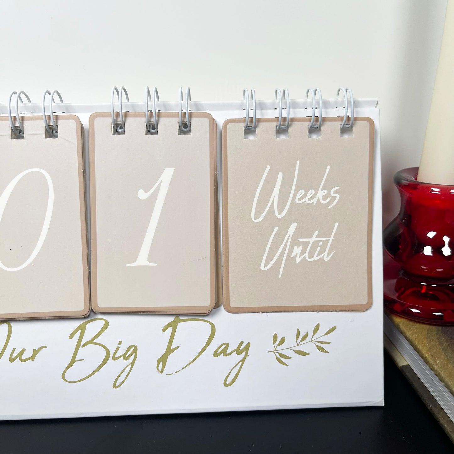 Unser Countdown-Flip-Kalender für den großen Hochzeitstag