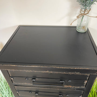 Black 5 Drawer Industrial Cabinet On Wheels