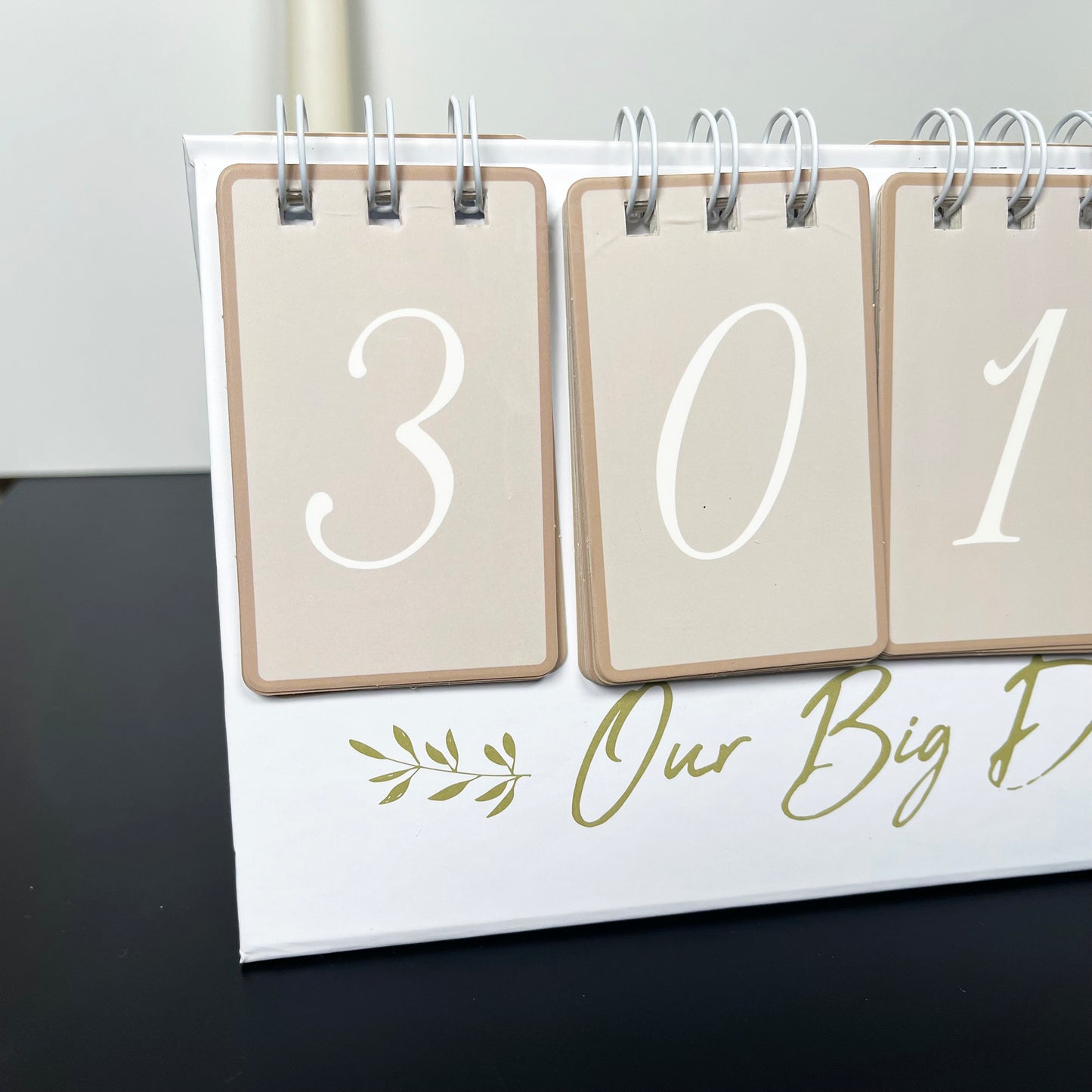 Unser Countdown-Flip-Kalender für den großen Hochzeitstag