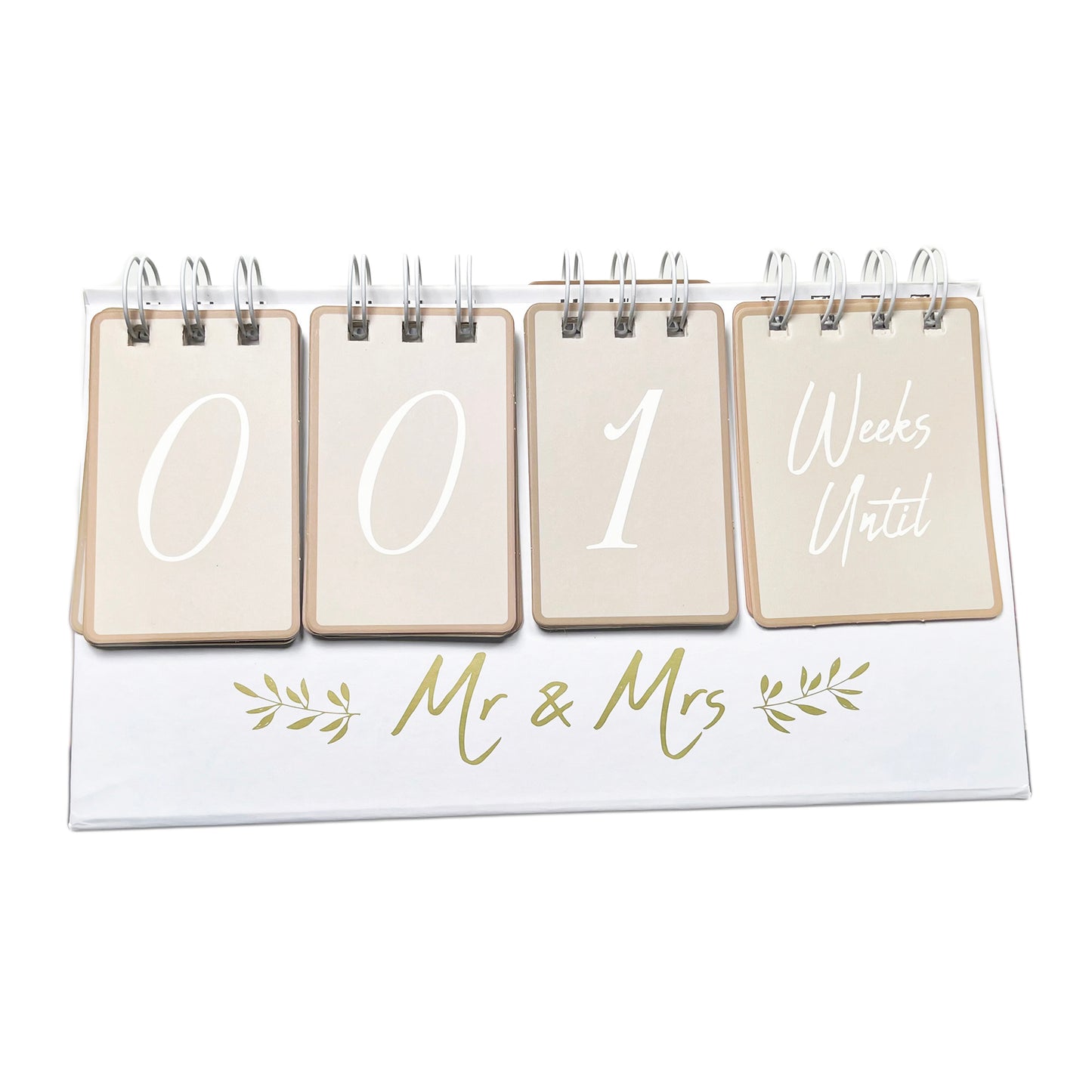 Mr & Mrs Wedding Countdown Flip Calendar