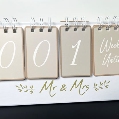 Mr &amp; Mrs Hochzeits-Countdown-Kalender