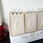 Mr & Mrs Wedding Countdown Flip Calendar