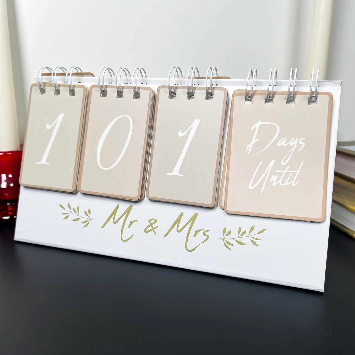 Mr &amp; Mrs Hochzeits-Countdown-Kalender