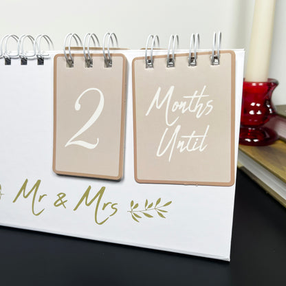 Mr &amp; Mrs Hochzeits-Countdown-Kalender