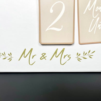 Mr & Mrs Wedding Countdown Flip Calendar