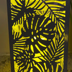Set Of 2 LED Leaf Hurricane Lanterns
