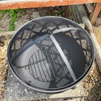 61 cm tiefe Feuerstelle aus Stahl mit Deckel