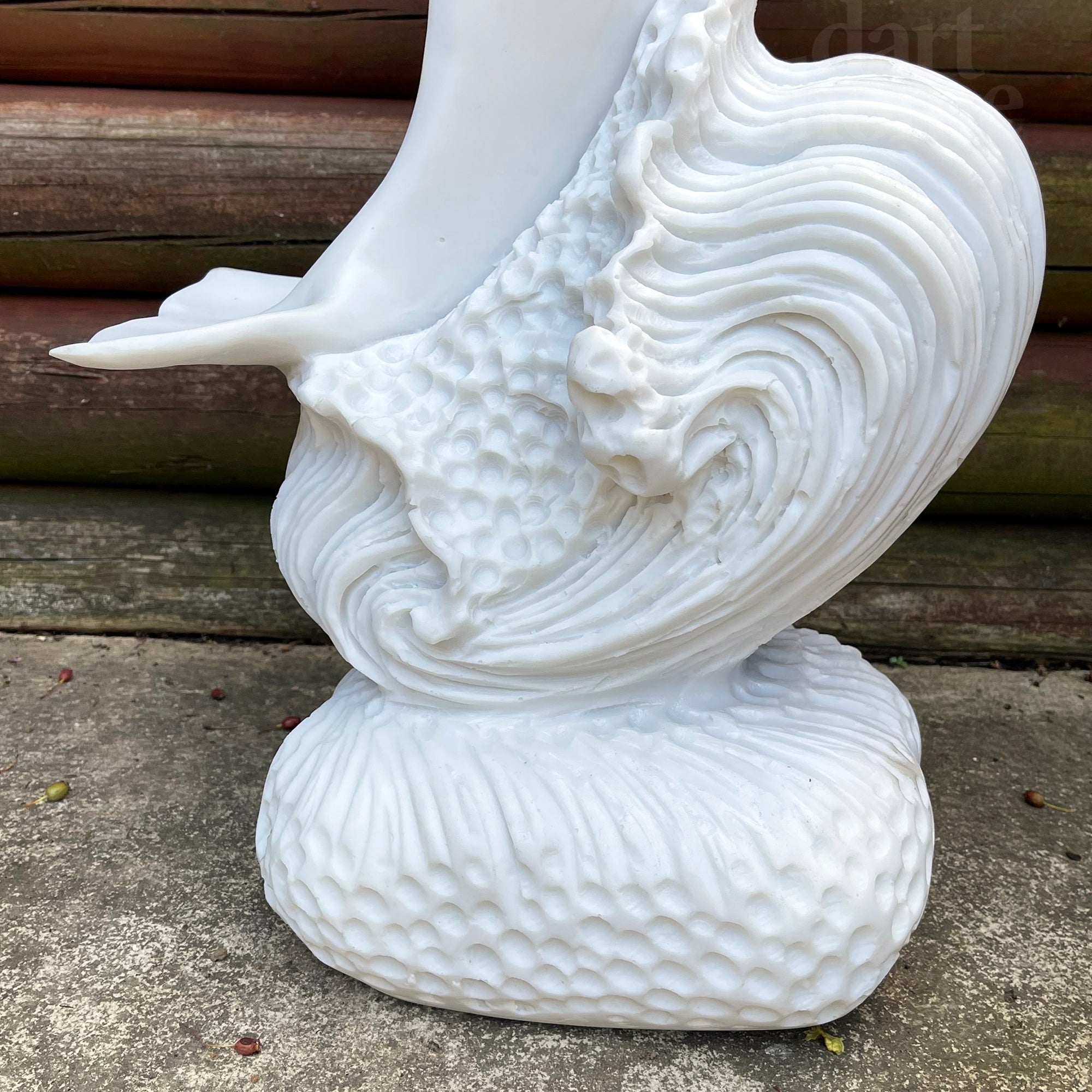 White Dolphin Garden Ornament - Marble Resin