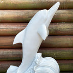 White Dolphin Garden Ornament - Marble Resin