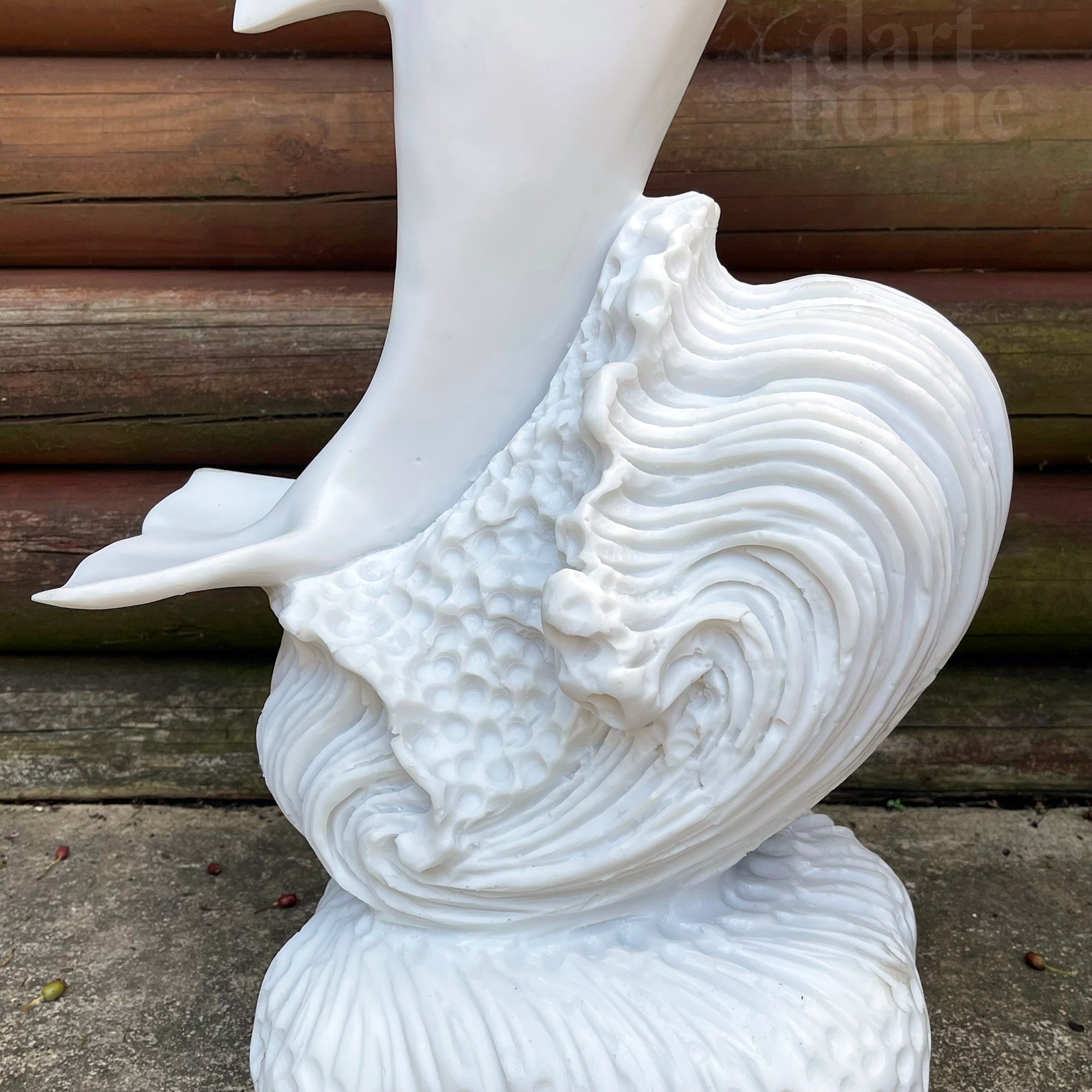 White Dolphin Garden Ornament - Marble Resin
