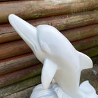 White Dolphin Garden Ornament - Marble Resin