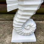 White Seahorse Garden Ornament - Marble Resin