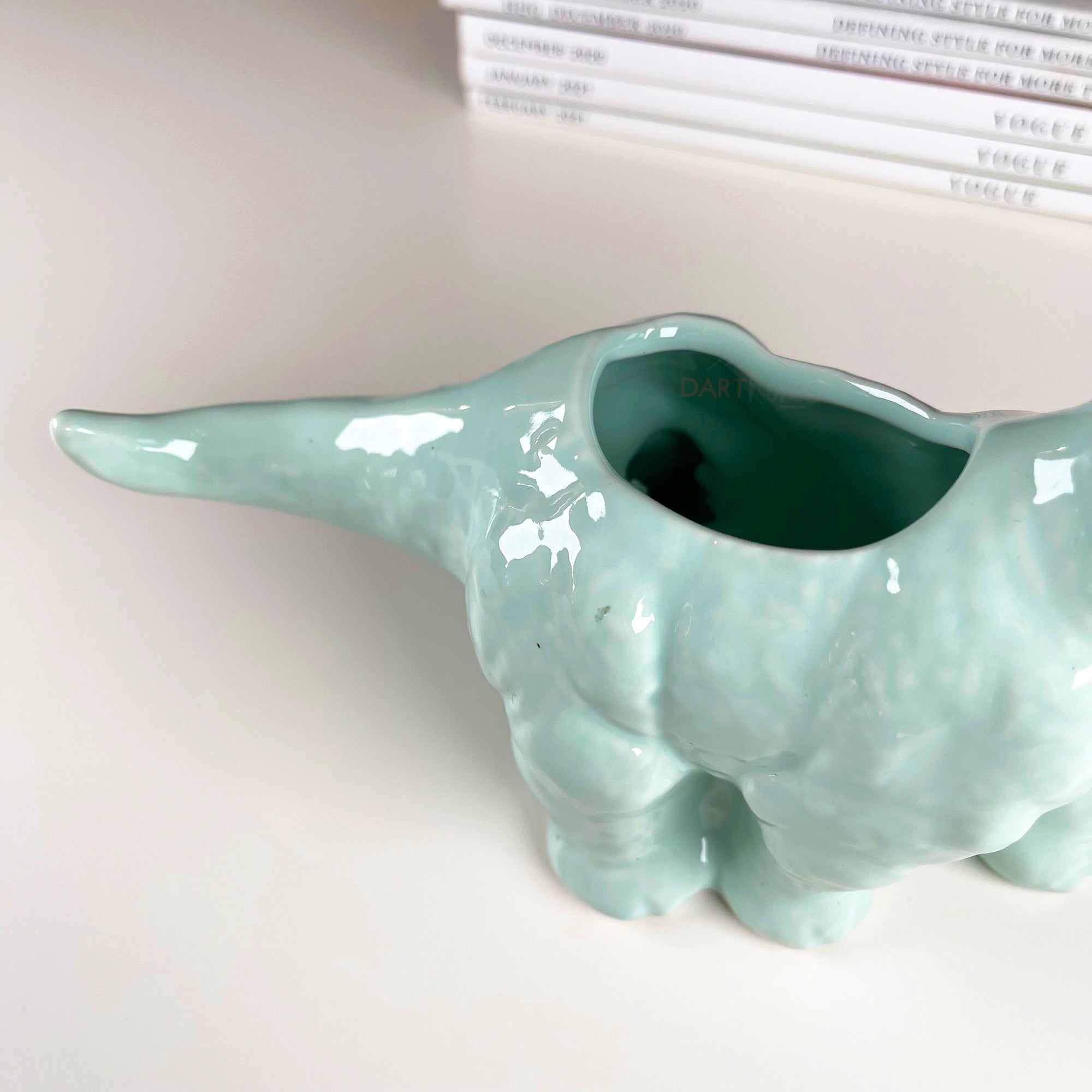 Green Diplodocus Dinosaur Succulent Plant Pot
