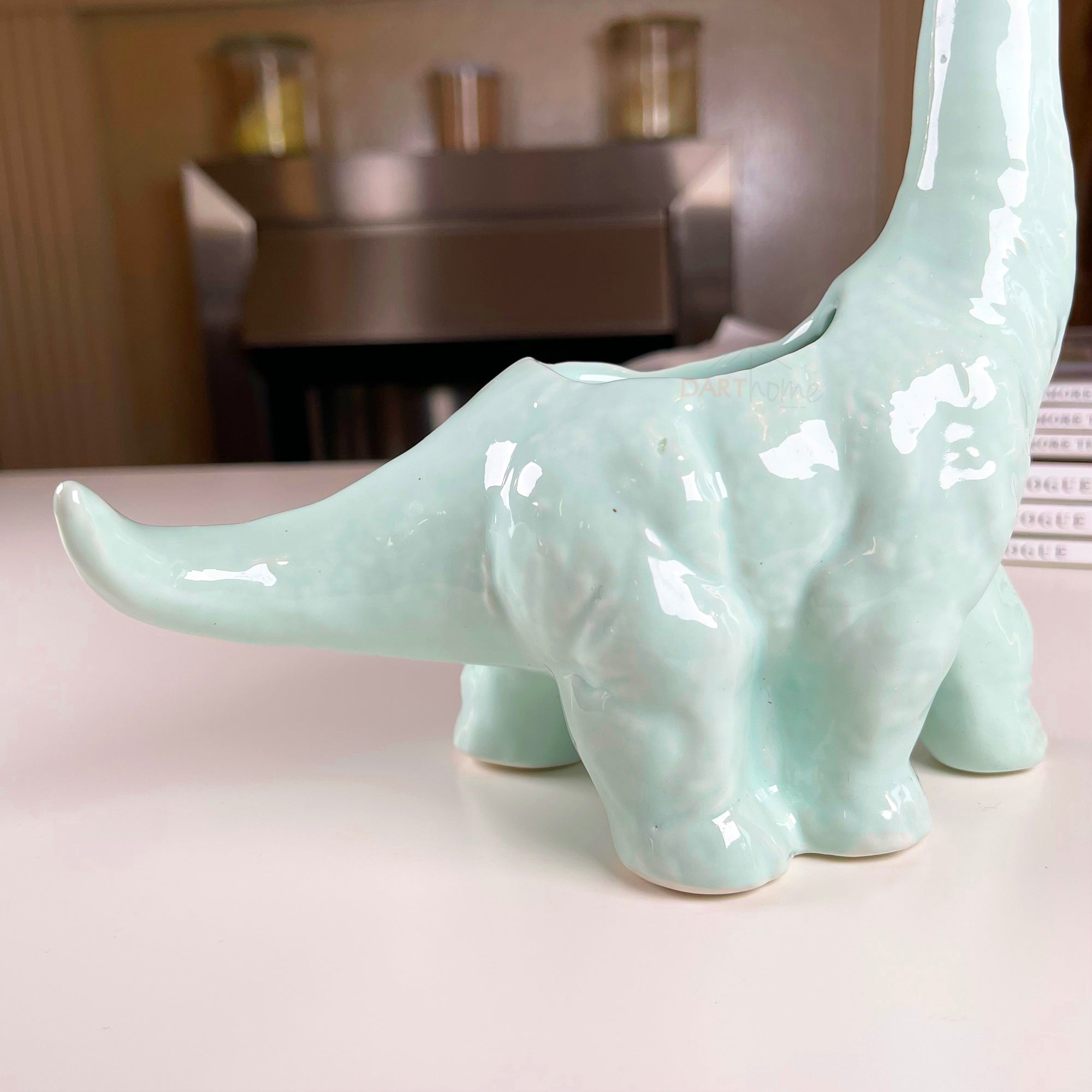Green Diplodocus Dinosaur Succulent Plant Pot