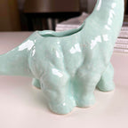 Green Diplodocus Dinosaur Succulent Plant Pot