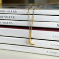 18ct Gold Plated Crescent Moon Necklace 19"