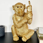 Gold Up Yours Monkey Ornament
