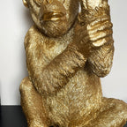 Gold Up Yours Monkey Ornament