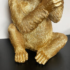 Gold Up Yours Monkey Ornament