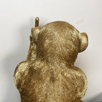 Gold Up Yours Monkey Ornament