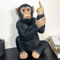 Large Black Cheeky Monkey Ornament