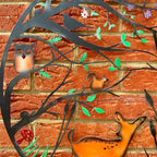 Woodland Wildlife Metal Wall Art - Coloured Finish
