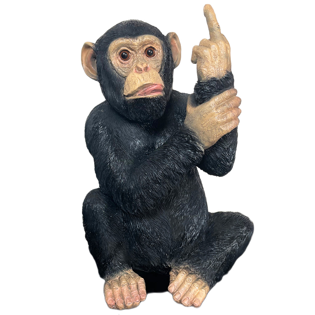 Black Up Yours Monkey Ornament 21x30x20cm