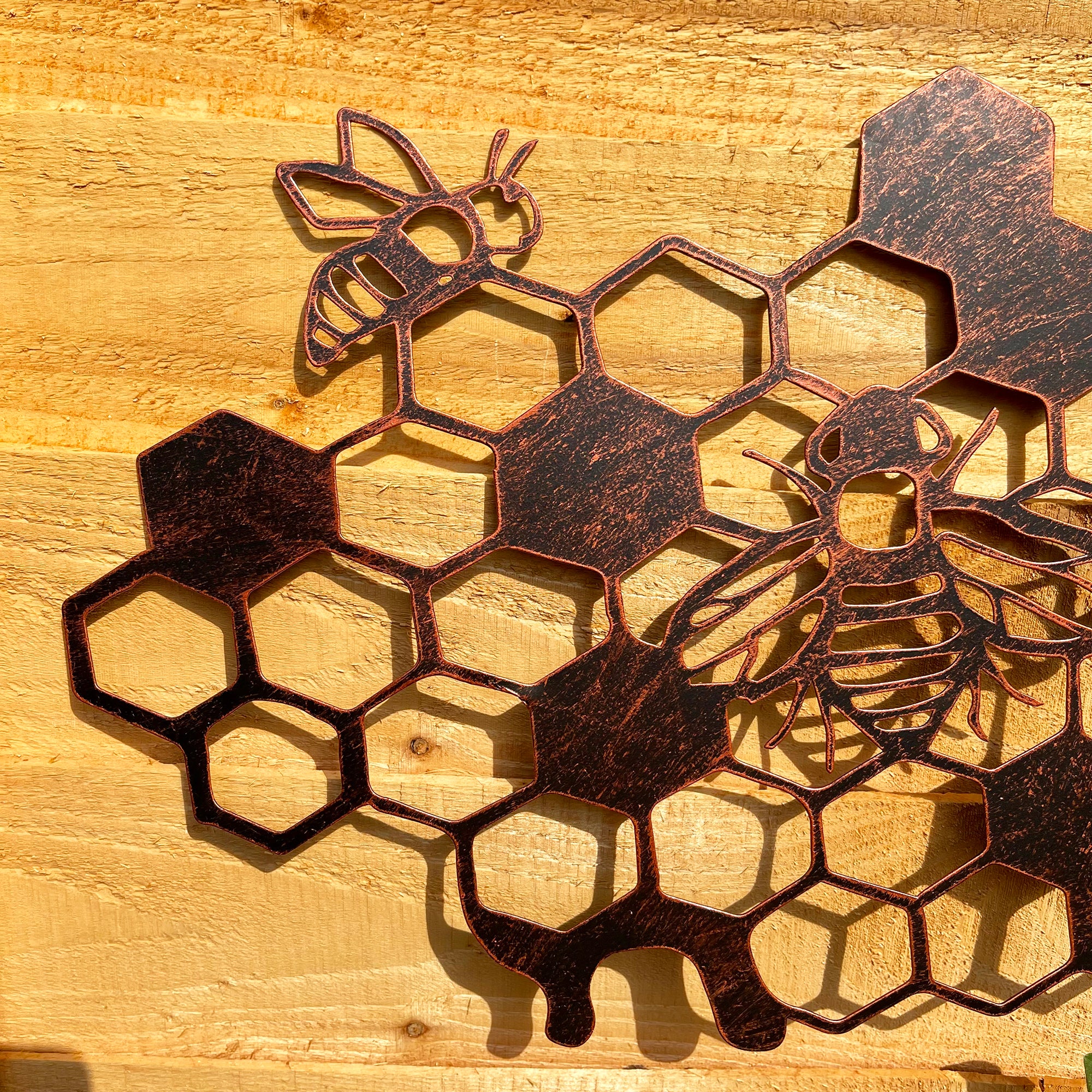 Queen Bee Metal Wall Art - Copper Finish