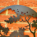 Horse Pair Silhouette Metal Wall Art 50cm