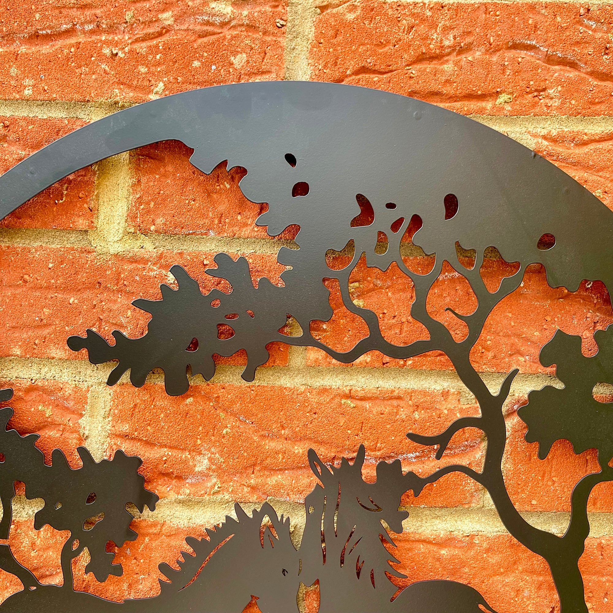 Horse Pair Silhouette Metal Wall Art 50cm