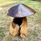 Teak Root Mushroom Garden Sculpture