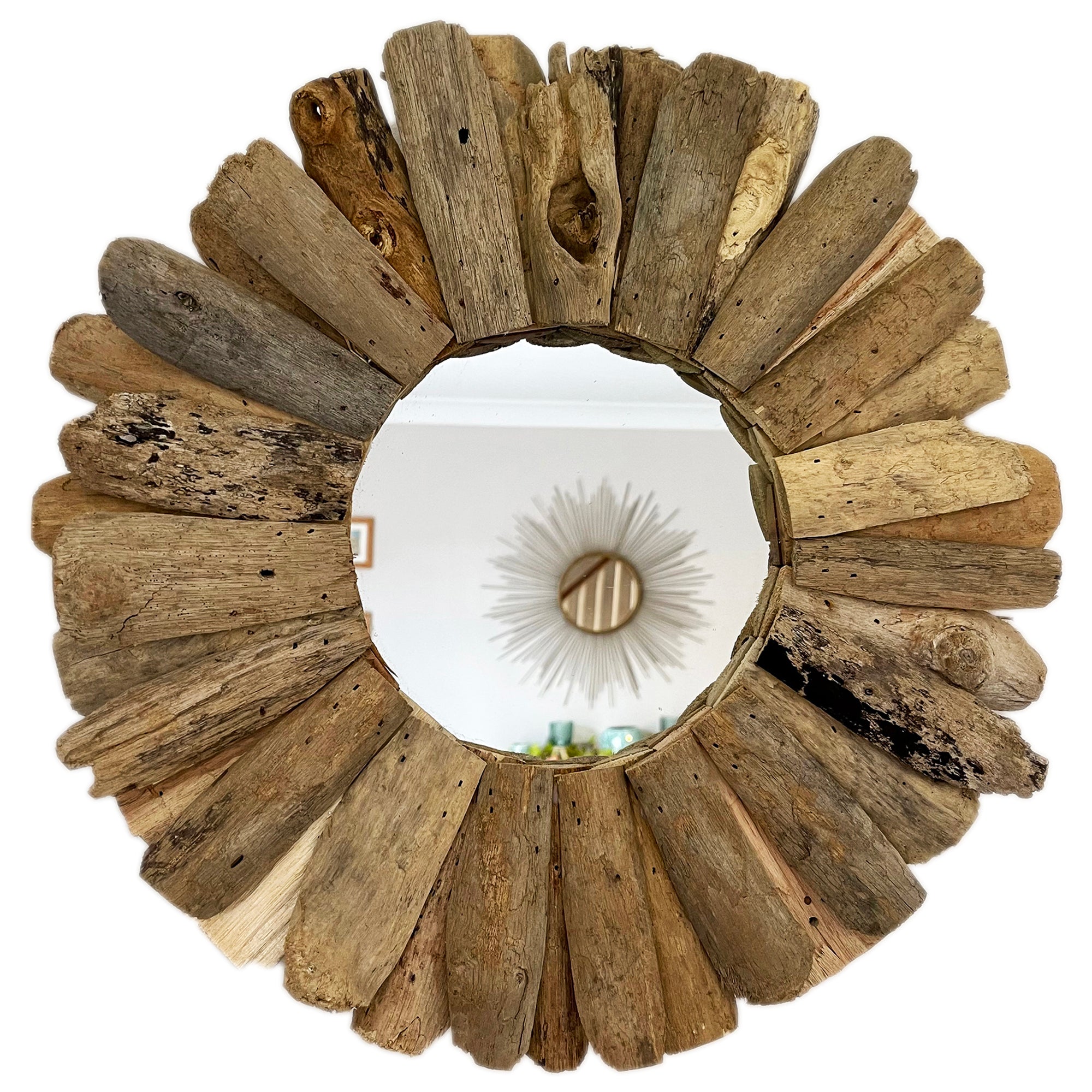 Round Driftwood Mirror 60cm