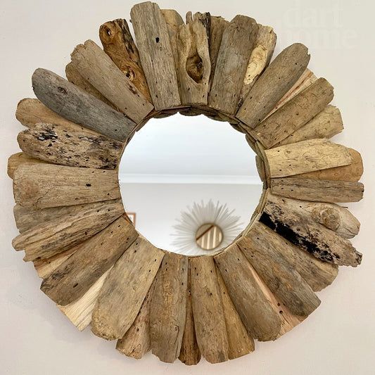 Round Driftwood Mirror 60cm