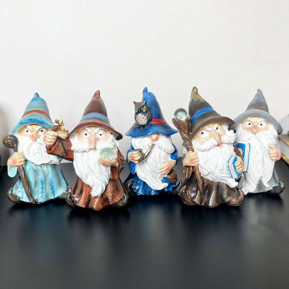 Darthome Set Of 5 Mini Wizard Figurines 6x10x6cm Darthome Limited